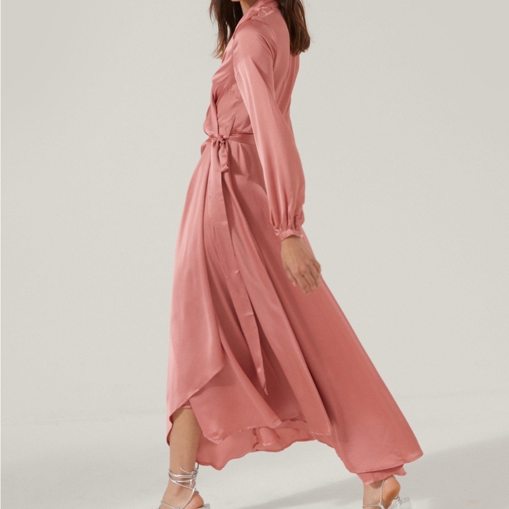 Nasty Gal Pink Satin Maxi Dress - Picture 9 of 11
